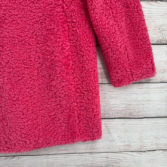 Sam Edelman Faux Fur Curly Oversized Collar Coat Women's Medium Pink NEW $180 - Picture 16 of 16